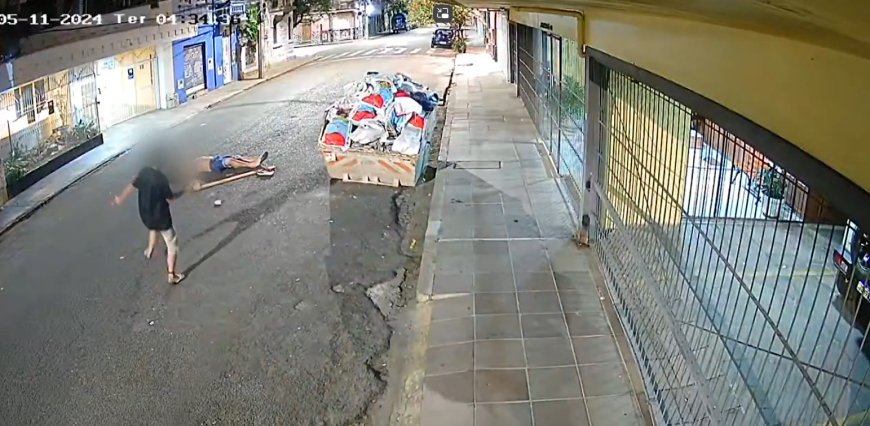 Veja vídeo: homem fica em coma ao levar pedradas e pauladas em briga de rua